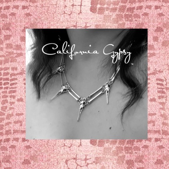 Gothic Raven Skull Silver Choker - Picture 2 of 7